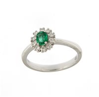 Anello Soranzo Gioielli Donna Pietre Preziose in Oro bianco Smeraldo 0.33 Ct BCO10243831 - BCO10243831
